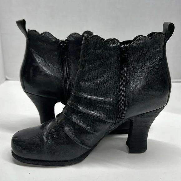Miz Mooz Kasha High Heel Heeled Ankle Boots Bootie Leather Black Size 37 6.5 - Picture 6 of 11